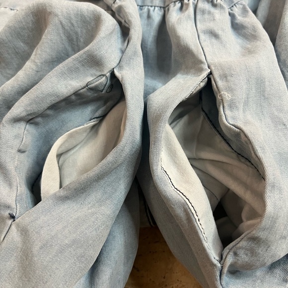 Serra Blue Tiered Button Down Shirt Dress Size Large - Picture 6 of 6